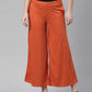 Souchii Women Orange Knitted Palazzo - SOUCHII