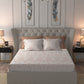 MYTRIDENT Nectarsoft Orange White Pure Cotton 400 TC King Bedsheet with 4 Pillow Covers - Swadesiicart