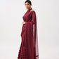 Tikhi Imli Maroon Woven Design Saree | Swadesiicart