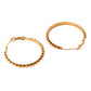 NVR Women Gold Toned Beaded Circular Earrings | Swadesiicart
