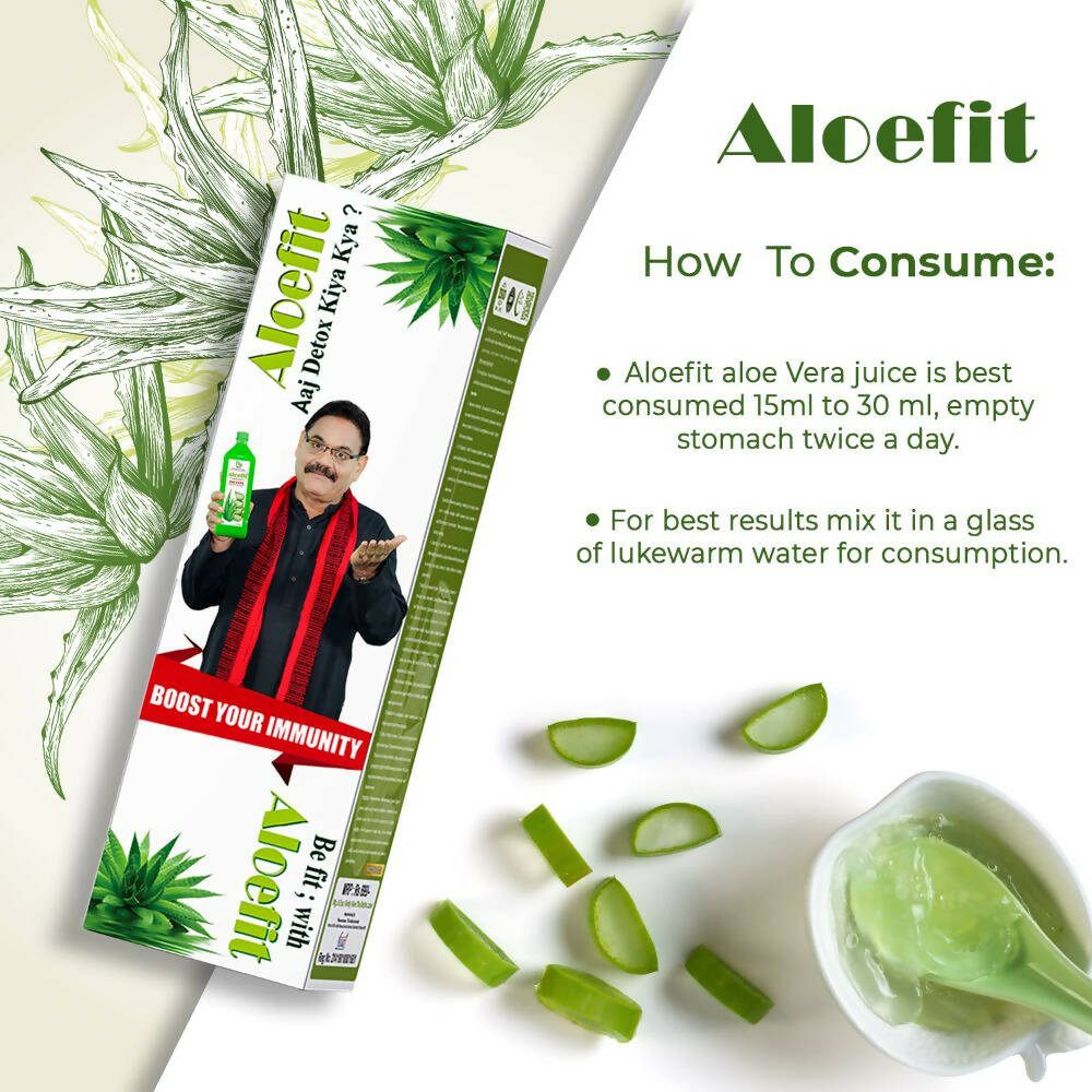 Pharma Science Aloe Vera Juice With Pulp Bottle - Swadesiicart