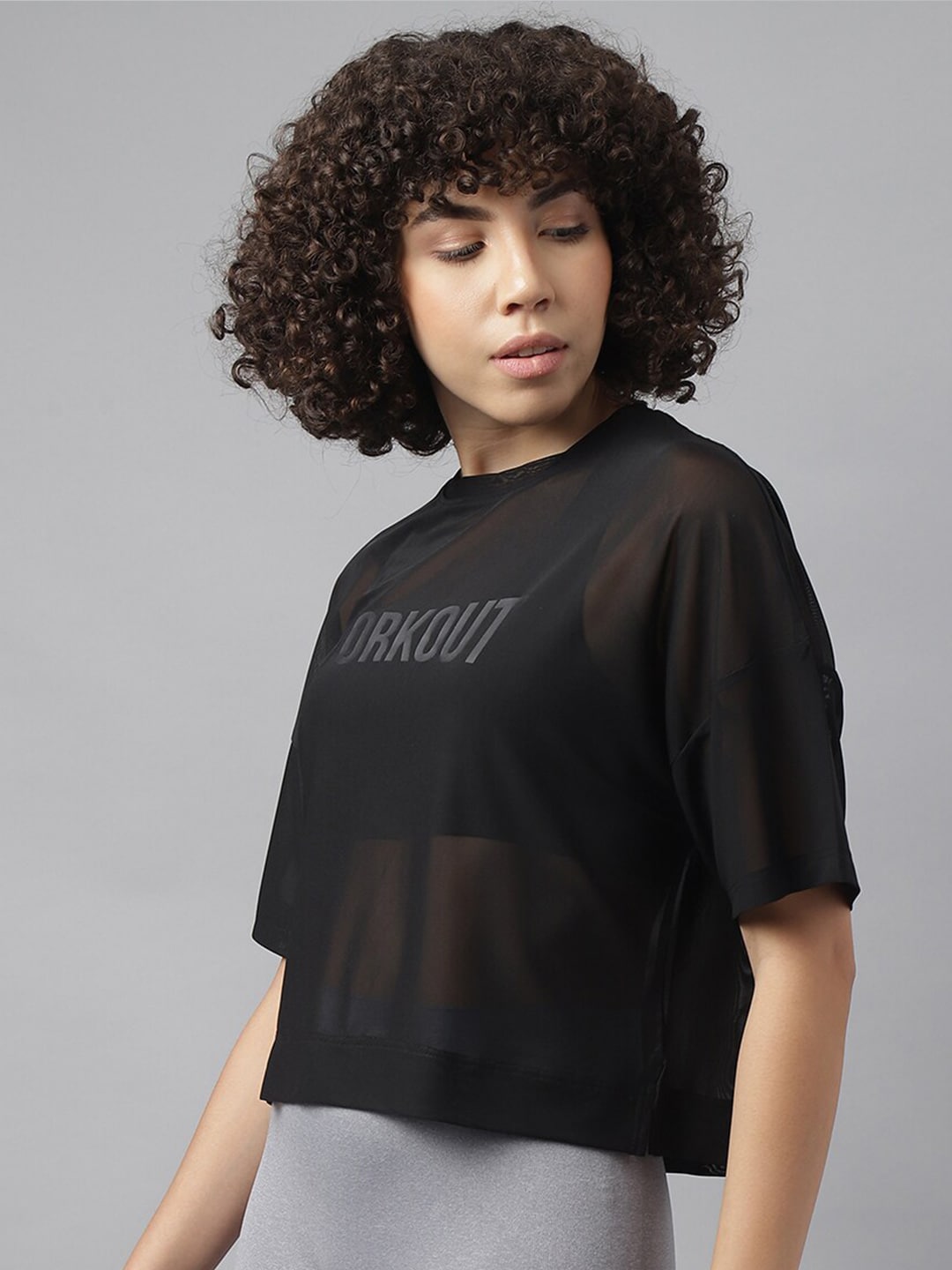 MKH Women Typography Printed Dri-FIT Sports T-Shirt - Swadesiicart