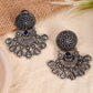 Shoshaa Silver-Toned Classic Chandbalis Earrings | Swadesiicart