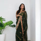 Vamsee Aaradhna Green Georgette Saree - Swadesiicart