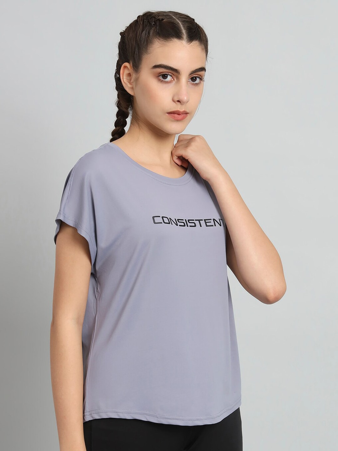 MKH Typography Printed Extended Sleeves Relaxed Fit Dri-FIT T-shirt - Swadesiicart