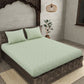 JAIPUR FABRIC Green & White Ethnic Motifs 250 TC Cotton King Bedsheet with 2 Pillow Covers | Swadesiicart