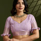 Vishnu Weaves Women's Purple Soft Silk Zari Woven Saree with Blouse - Swadesiicart