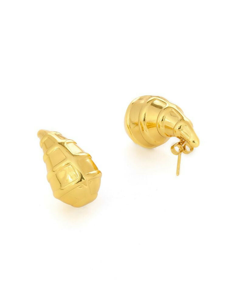Golden Drop Earrings - Ruby Raang | Swadesiicart