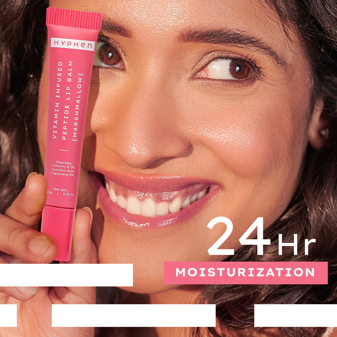 Hyphen By Kriti Sanon Marshmallow Vitamin Infused Peptide Lip Balm, Hydrate & Moisturize, Smoothen Lips & Repair Moisture Barrier | Swadesiicart