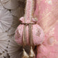 Masq Pink and Gold-Toned Embroidered Potli Clutch - Swadesiicart