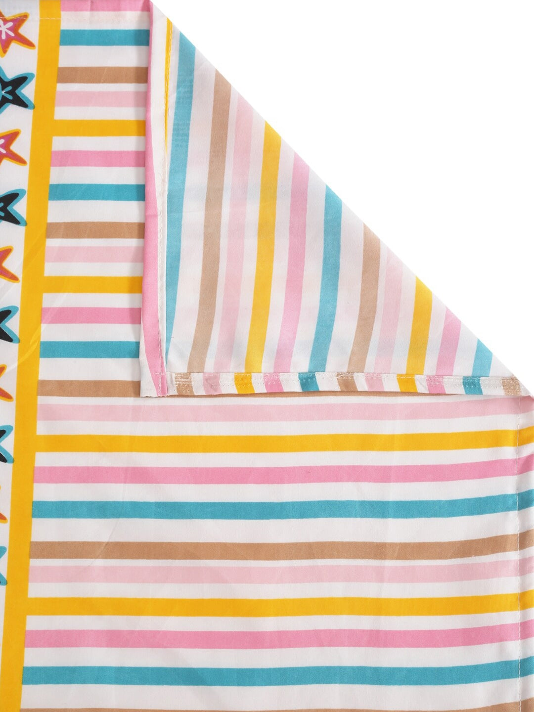 Home Sizzler Pink & Blue Cartoon 210 TC Cotton Bedsheet with Pillow Covers - Swadesiicart