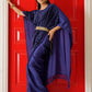 Tikhi Imli Striped Velvet Kaftan Saree | Swadesiicart