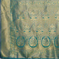 Mitera Teal & Gold-Toned Woven Design Zari Silk Blend Banarasi Saree | Swadesiicart