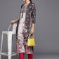 Biba Women Black & Red Ethnic Motifs Printed Kurta - Swadesiicart