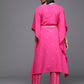 Ahalyaa Women's Traditional wear Kurta Set - Pink | Swadesiicart