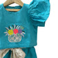 ArthLife Blue Flower Embroidered Co-Ord Set - Swadesiicart