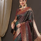 Anouk Floral Zari Banarasi Saree | Swadesiicart