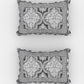 Urban Magic Grey & White Ethnic Printed Cotton 104 TC King Bedsheet with 2 Pillow Covers - Swadesiicart