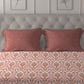MYTRIDENT Comfort Living Maroon Pure Cotton 120 TC Queen Bedsheet with 2 Pillow Covers - Swadesiicart