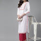 ADA Ethnic Motifs Chikankari Embroidered Floral Kurta | Swadesiicart