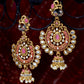 Shining Diva Gold-Toned Dome Shaped Jhumkas - Swadesiicart