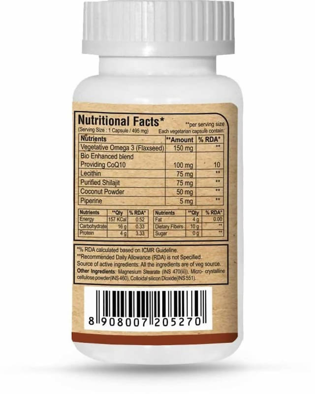 Pure Nutrition Bio Coenzyme Q10 125 mg Veg Capsules | Swadesiicart