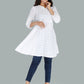 Kalini Women White Cotton Embroidered Chikankari Kurta | Swadesiicart