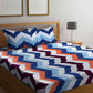 Arrabi Multicoloured Ethnic Motifs 300 TC Super King Bedsheet with 2 Pillow Covers