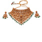 Saraf RS Jewellery Gold-Polished Stone-Studded Jewellery Set - Swadesiicart