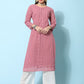 Kalini Ethnic Motifs Embroidered Chikankari Georgette Kurta | Swadesiicart