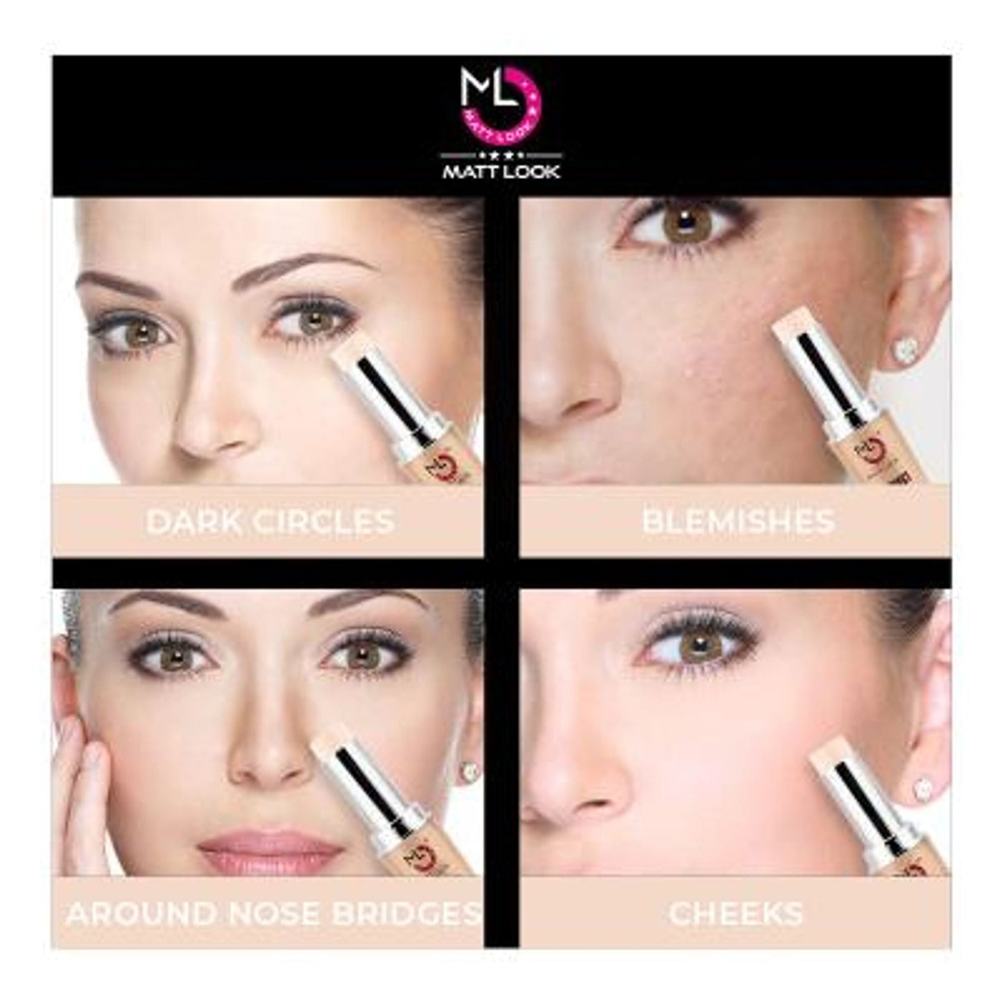 Matt Look Perfect Oil Free Concealer - Light Sweep - Swadesiicart