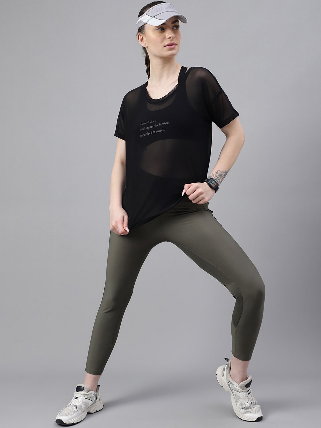 MKH Dri-FIT Typography Printed Drop Shoulder Sleeves T-Shirt - Swadesiicart