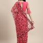 Tikhi Imli Pink & Green Beads and Stones Net Heavy Work Saree | Swadesiicart