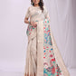 Shree Shyam Fashion Linen Cotton Cream Saree