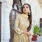 Vaasva Women Yellow Muslin Embroidered Kurta, Pant & Dupatta Set | Swadesiicart