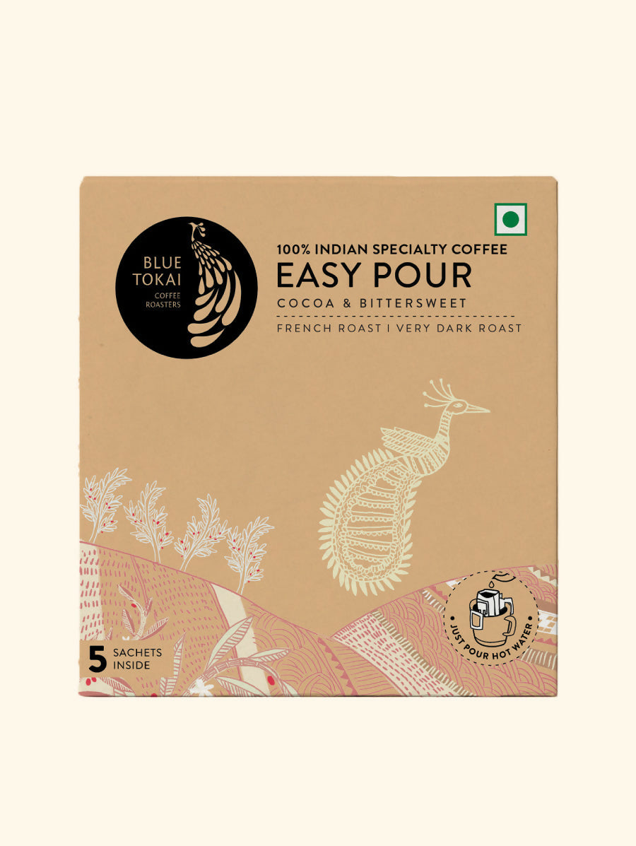 Blue Tokai French Roast Very Dark Roast Easy Pour Sachets - Blue Tokai