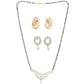 AanyaCentric Gold-Polished Mangalsutra with Pendant, 2 Pair Earrings