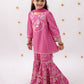 Lil Drama Khilkhilahat Pink Kurta Sharara With Dupatta Set For Girls | Swadesiicart
