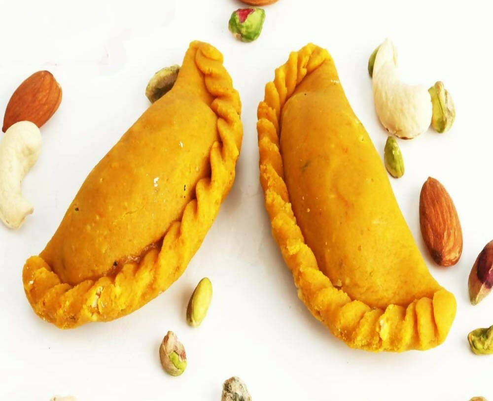 Ghasitaram Sugarfree Kaju Kesar Gujiya | Swadesiicart
