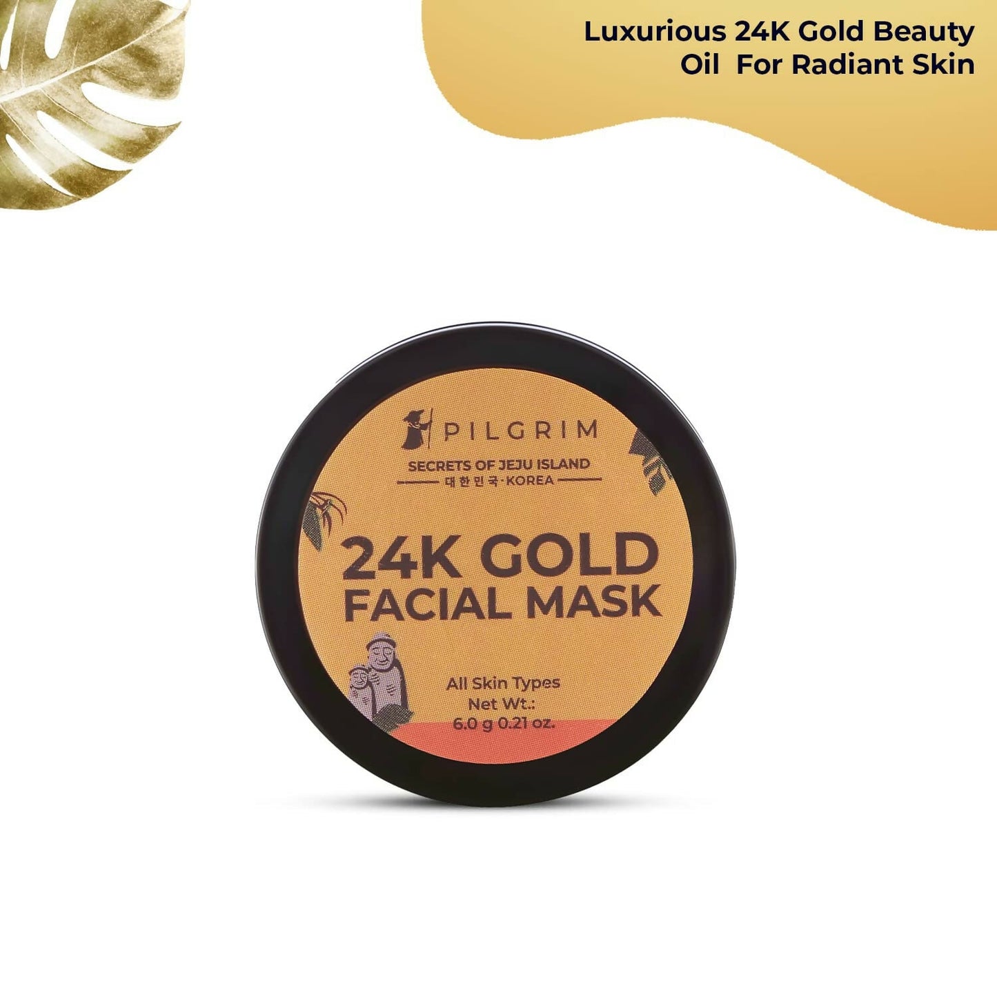 Pilgrim 24K Gold Facial Mask (Mini) For Glowing Skin And Restoring Skin Radiance - Swadesiicart
