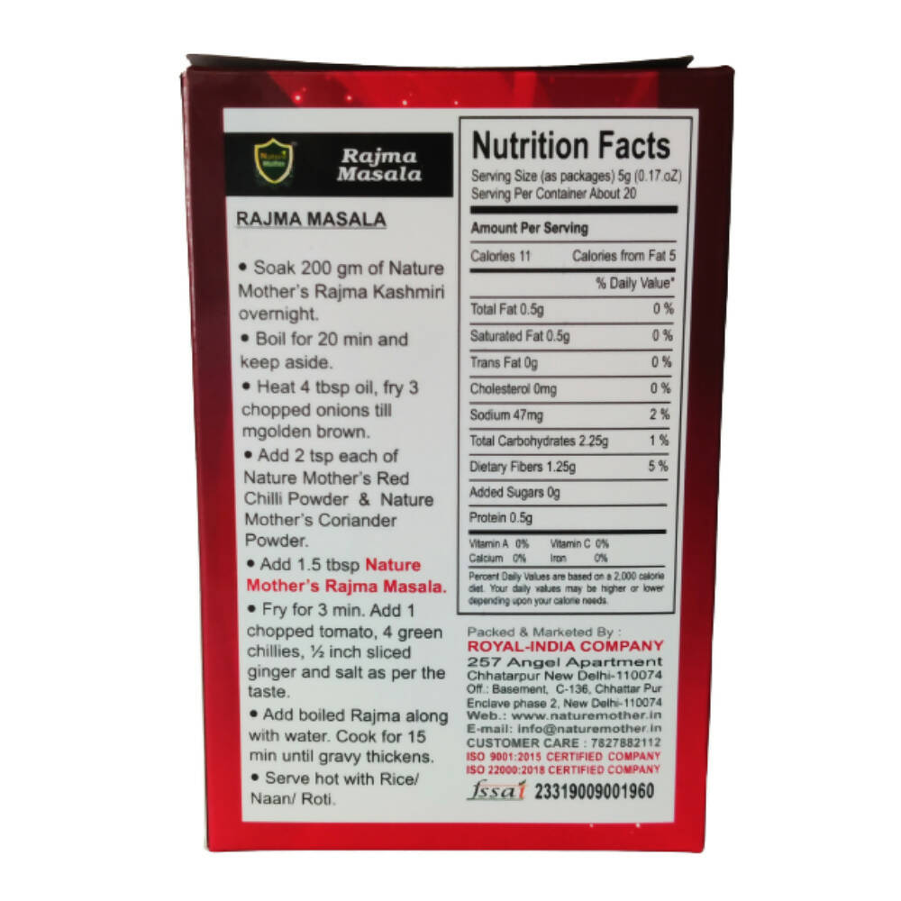 Nature Mother Rajma Masala - Swadesiicart