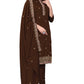 Brown Silk Embroidered with Sequins work Unstitched Dress Material - Tanvi