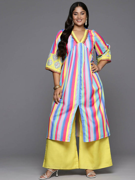 Ahalyaa Women's Traditional wear Kurta Set - Multi | Swadesiicart