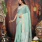 Shree Shyam Fashion Organza Rama Green Saree