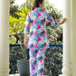 Casual Fashionable Multi Muslin Cotton co-ord set - Manya - Swadesiicart