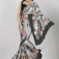 Aayaa Designer Printed Satin Saree - Multi Color