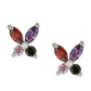 Gold-Polished & Natural Stone 4 Clover Drop Earring For Women - Wahe Jewels - Swadesiicart