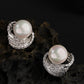Rhodium Plated White Pearl With Leaf Drop Earring For Women - Wahe Jewels - Swadesiicart