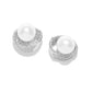 Rhodium Plated White Pearl With Leaf Drop Earring For Women - Wahe Jewels - Swadesiicart