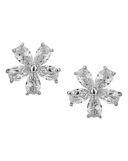 Set Of 3 Gold-Polished Cz Stud Earring For Women - Wahe Jewels - Swadesiicart